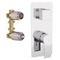 Rain Shower System with Handheld, Square Rain Shower Head, Shower Faucet Set